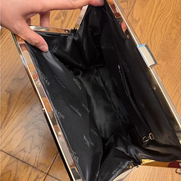 Dune London Black and Animal Print Satchel - Picture 4 of 5